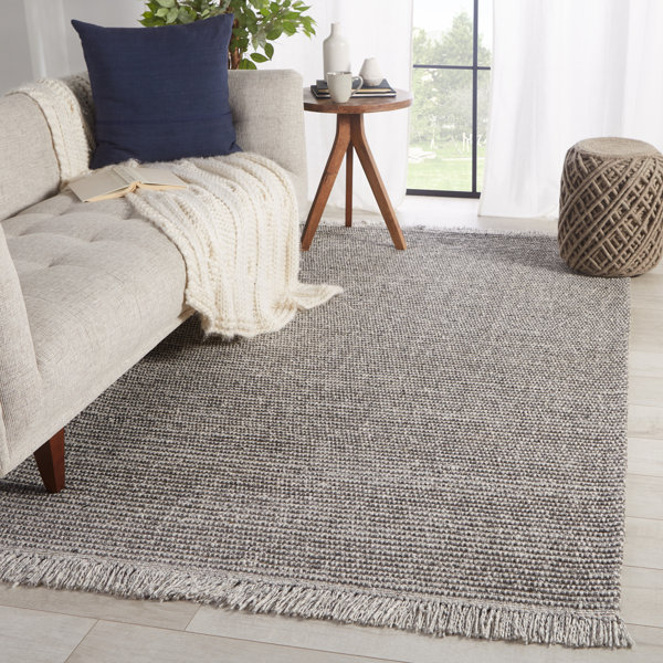 Gracie Oaks Delavega Handmade Flatweave Gray Rug Wayfair